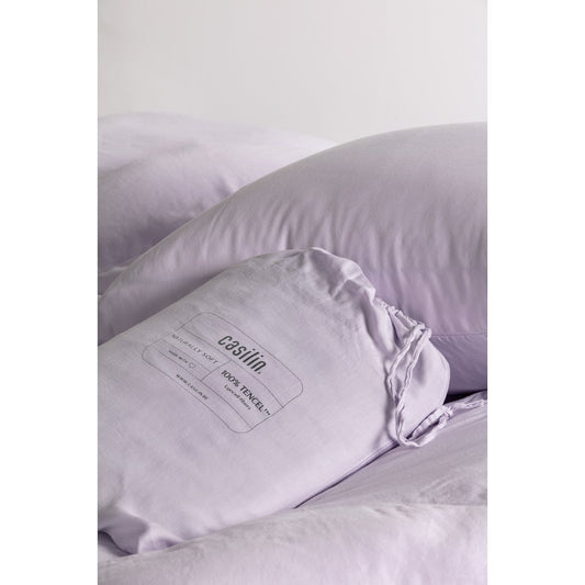 Luxuriöse TENCEL™ Lyocell Satin Bettwäsche - seidig-weich & atmungsaktiv (Lila)