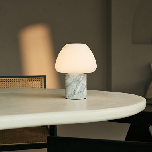 Wiederaufladbare Marmor Lampe Dimmfunktion weiß SONVELIA