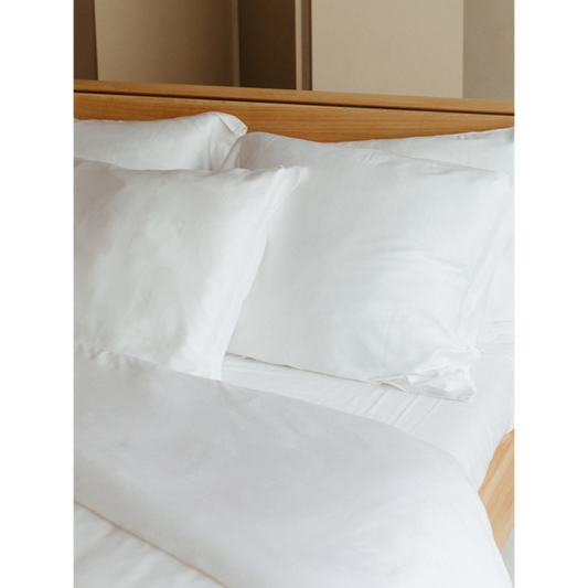 Kissenbezug Öko Bambus - weich, atmungsaktiv & hautfreundlich (weiß)