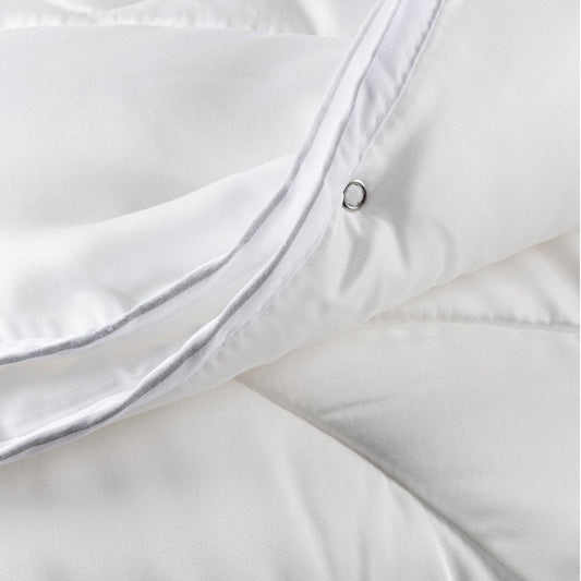 4-Jahreszeiten-Bettdecke (zwei Bettdecken mit Druckknöpfen) mit Tencel-Satin-Bezug (Satin Duo)