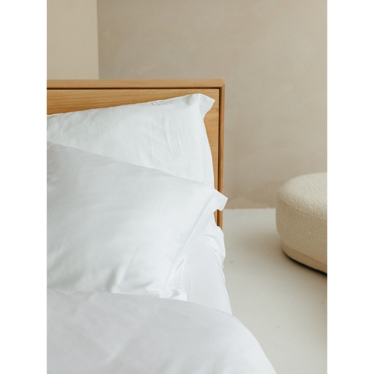 Kissenbezug Öko Bambus - weich, atmungsaktiv & hautfreundlich (weiß)