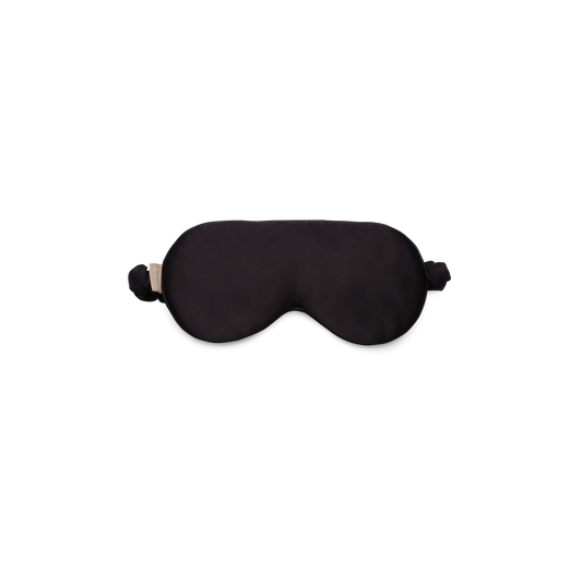 Schlafmaske aus 100% Seide für tiefen Schlaf |  schwarz