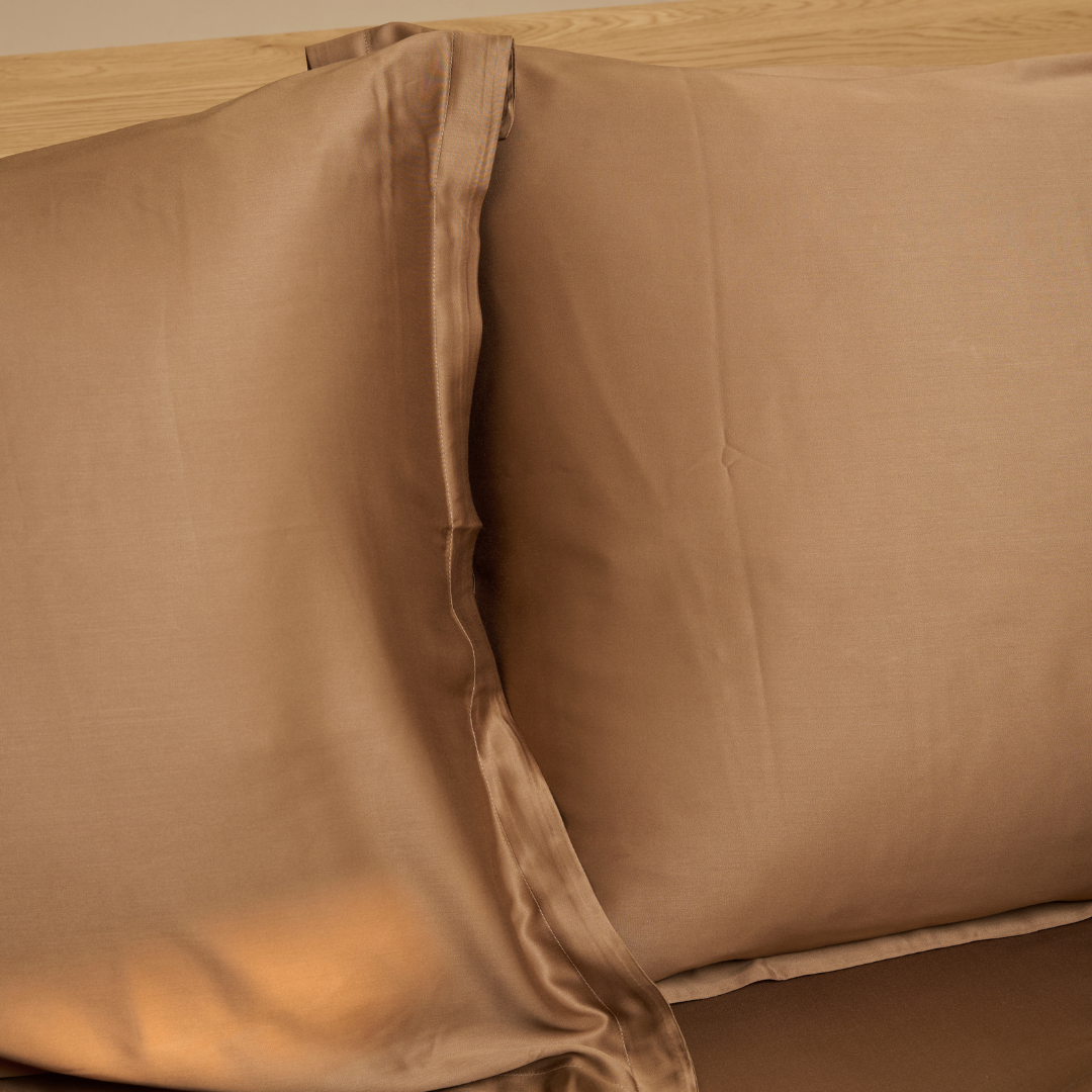 Kissenbezug Öko Bambus - weich, atmungsaktiv & hautfreundlich (Haselnuss)
