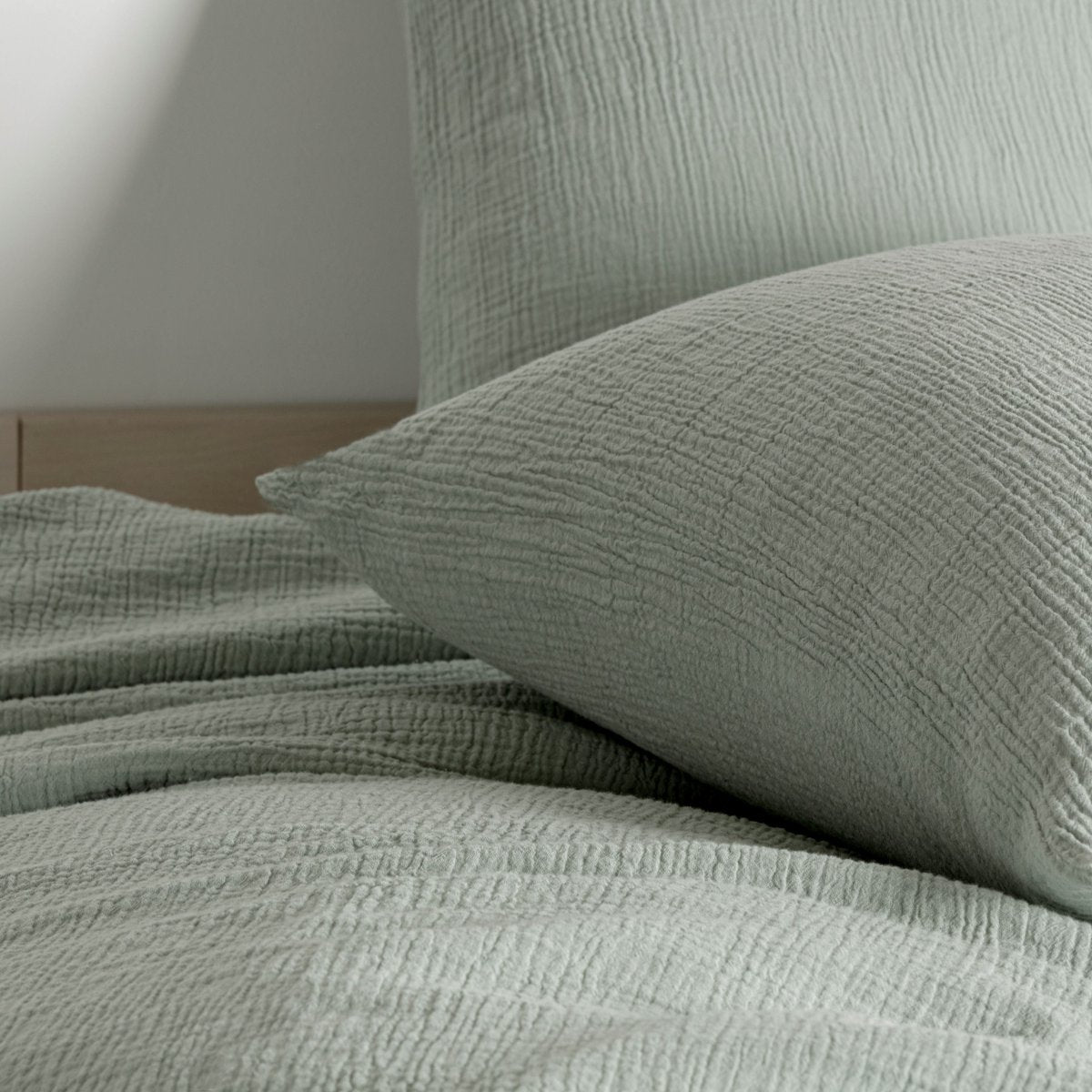 Bettwäsche aus Musselin - sanft, atmungsaktiv & pflegeleicht (Sage Green)