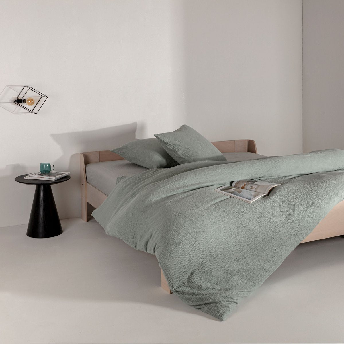 Bettwäsche aus Musselin - sanft, atmungsaktiv & pflegeleicht (Sage Green)