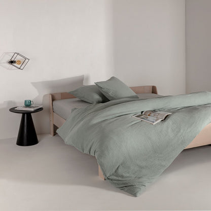 Bettwäsche aus Musselin - sanft, atmungsaktiv & pflegeleicht (Sage Green)