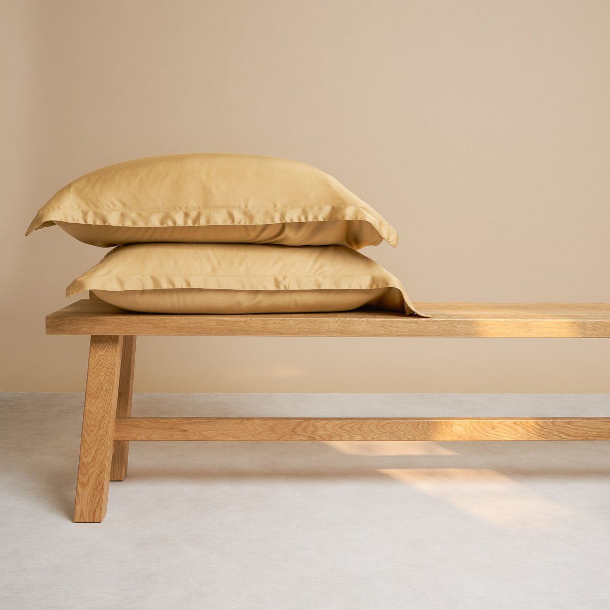 Kissenbezug Öko Bambus - weich, atmungsaktiv & hautfreundlich (Ockergelb)