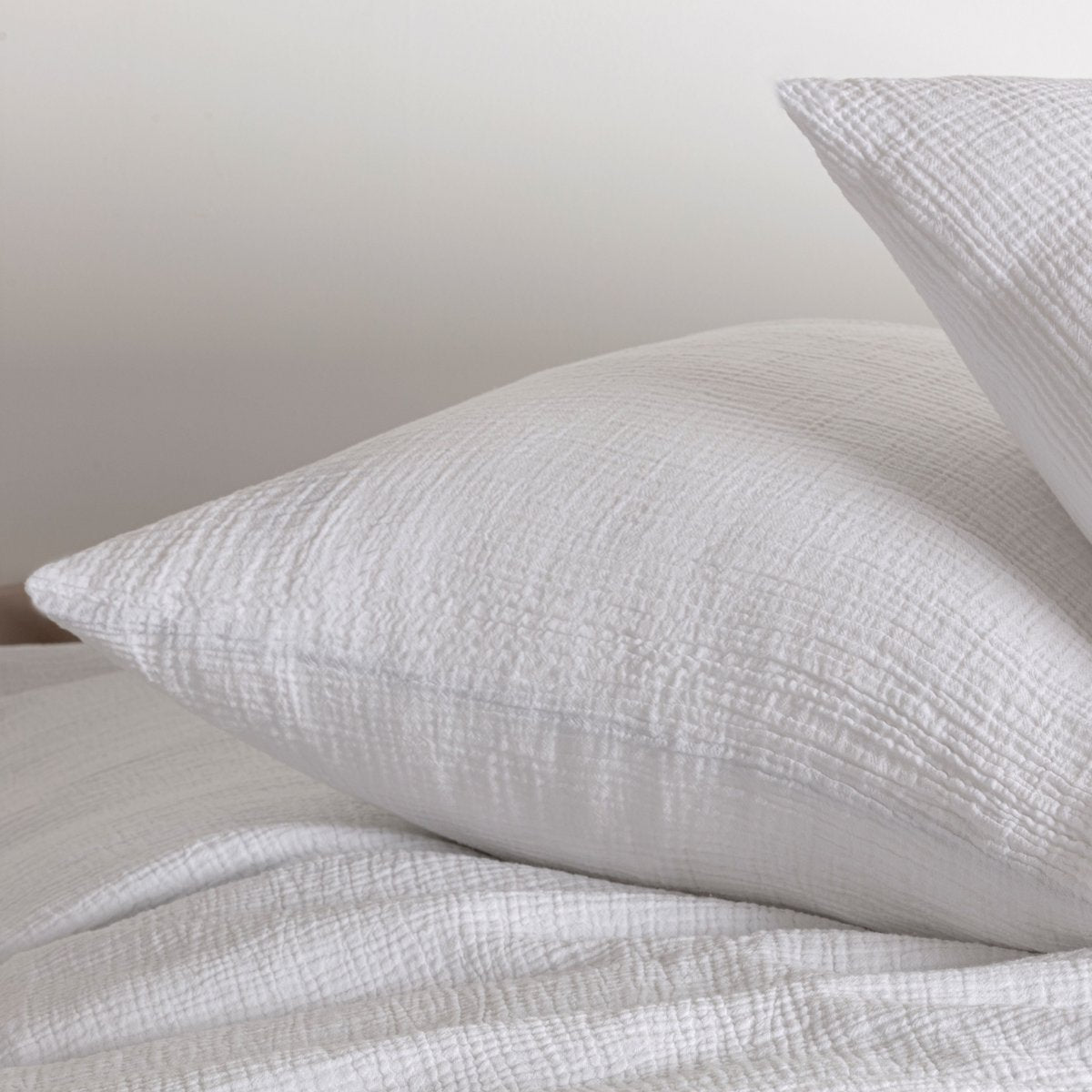 Bettwäsche aus Musselin - sanft, atmungsaktiv & pflegeleicht (White)