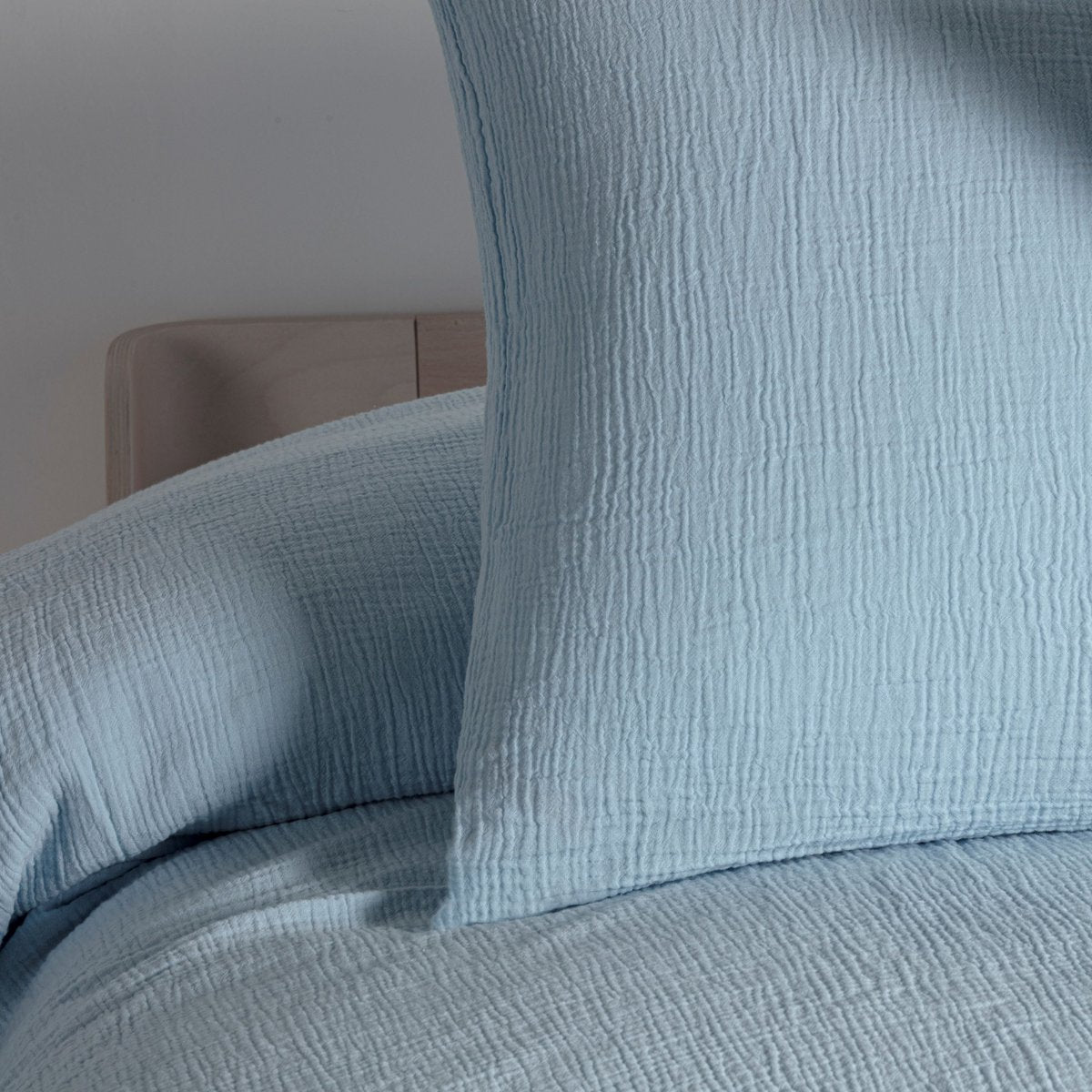 Bettwäsche aus Musselin - sanft, atmungsaktiv & pflegeleicht (Ice Blue)