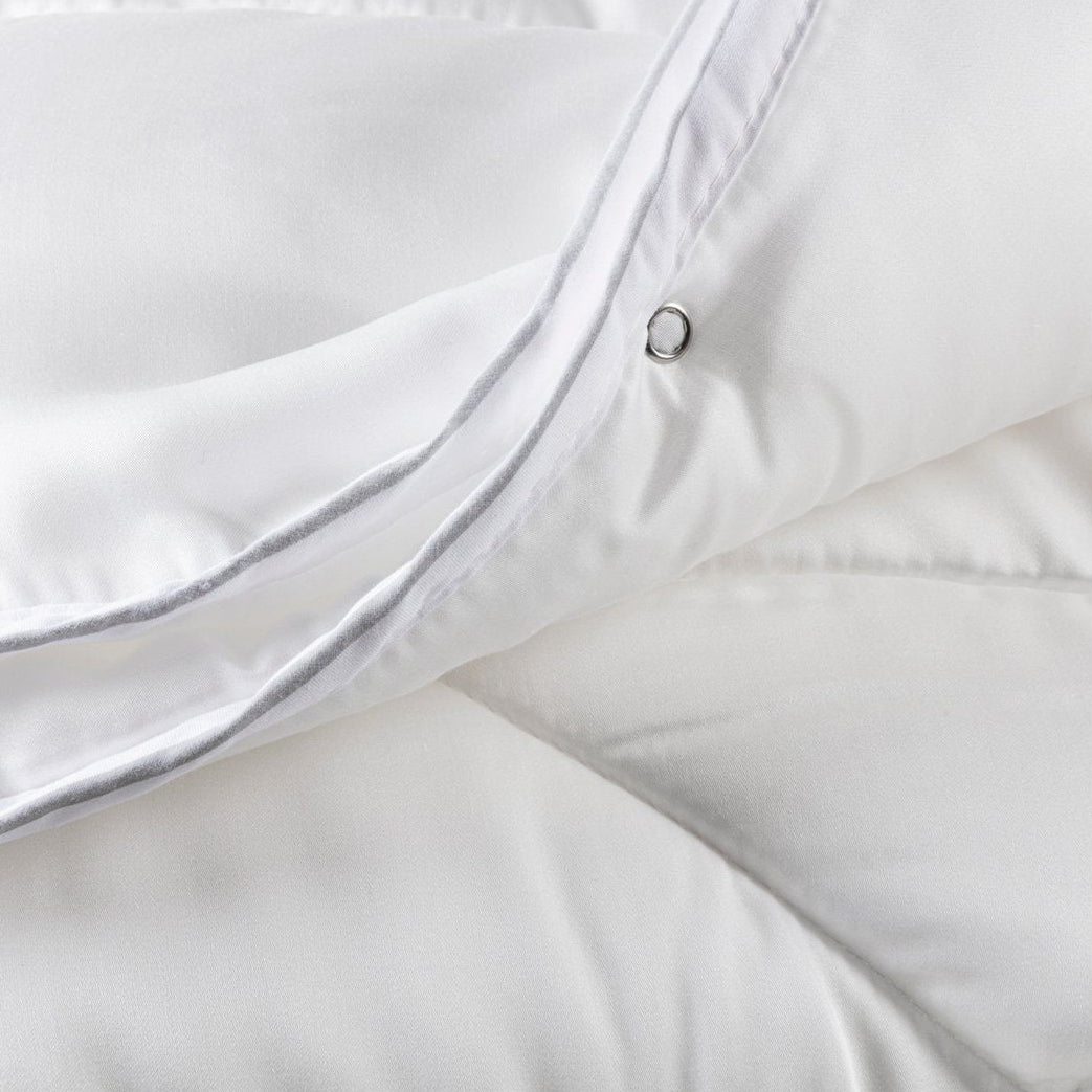 4-Jahreszeiten-Bettdecke (zwei Bettdecken mit Druckknöpfen) mit Tencel-Satin-Bezug (Super Soft Duo)