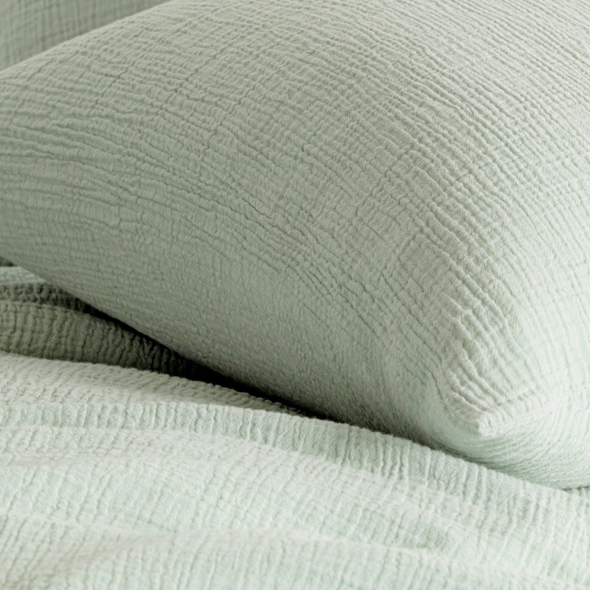 Bettwäsche aus Musselin - sanft, atmungsaktiv & pflegeleicht (Pastel Green)