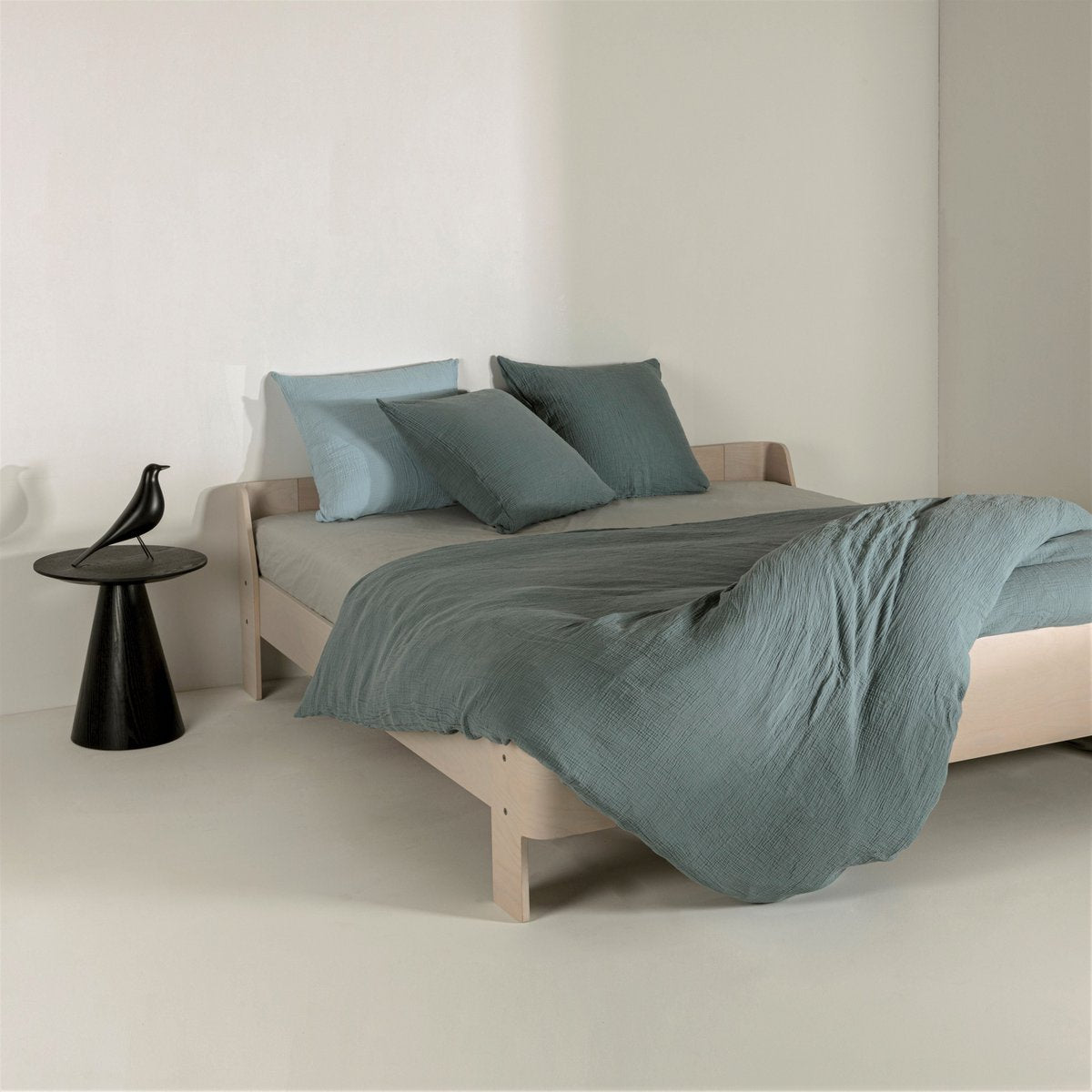 Bettwäsche aus Musselin - sanft, atmungsaktiv & pflegeleicht (Petrol Blue)