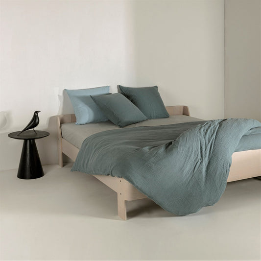 Bettwäsche aus Musselin - sanft, atmungsaktiv & pflegeleicht (Petrol Blue)
