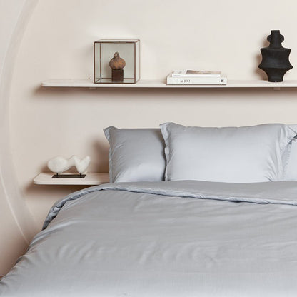 Kissenbezug TENCEL™ Satin - seidig weich & hautfreundlich (Graublau)