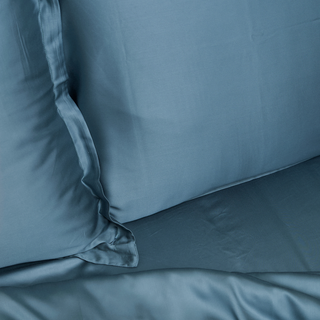 Kissenbezug Öko Bambus - weich, atmungsaktiv & hautfreundlich (Ozeanblau)