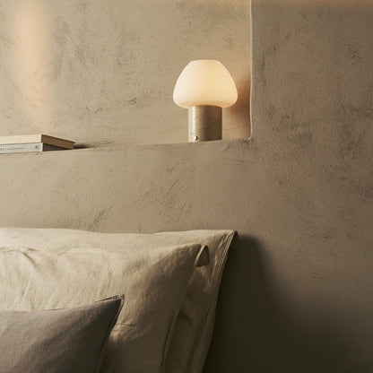 Wiederaufladbare Marmor Lampe   Dimmfunktion beige SONVELIA