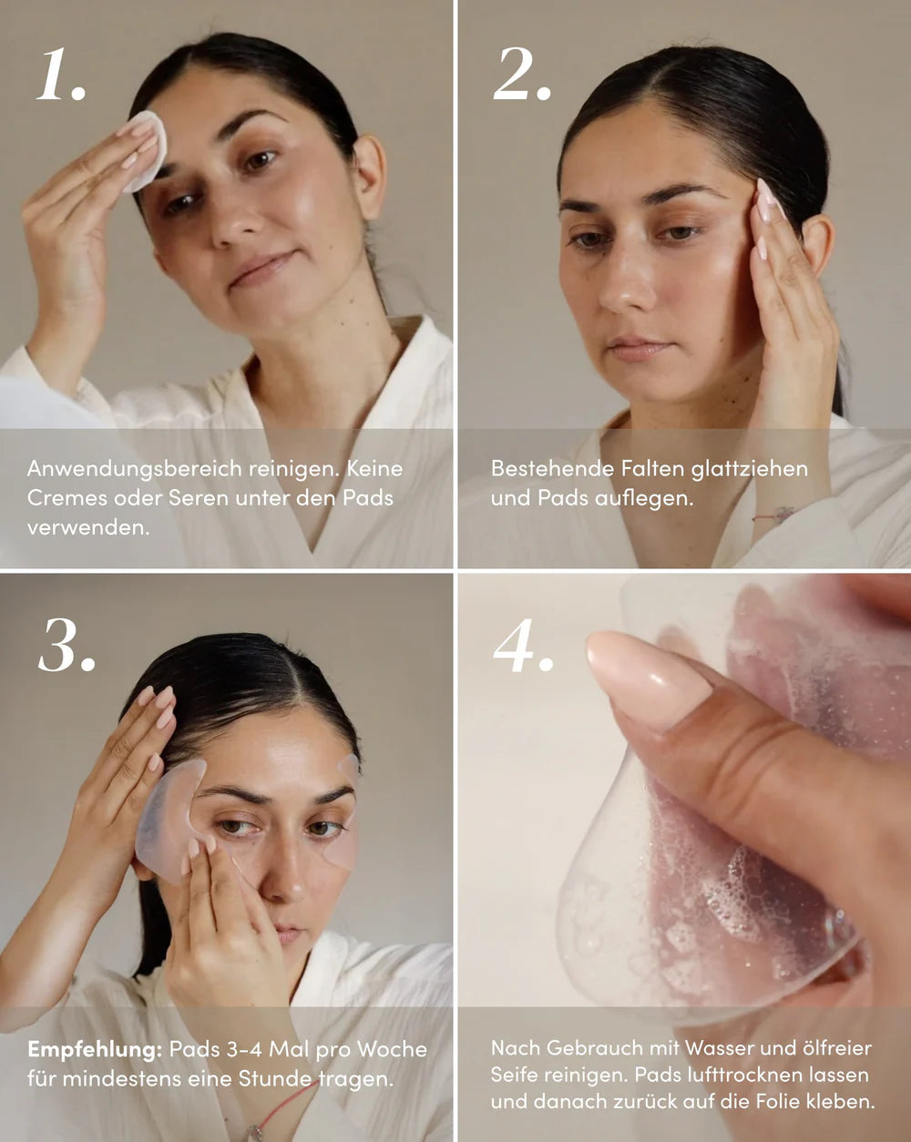 Wiederverwendbare_APRICOT_Augen_Schaefen_Pads_Hexapeptide_Technology_SONVELIA