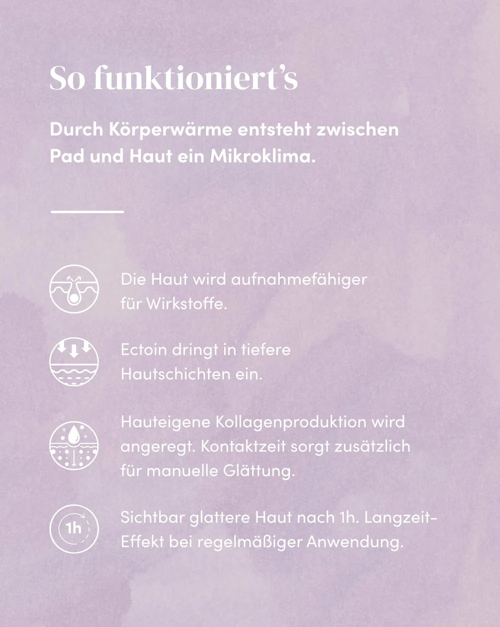 Wiederverwendbares APRICOT Décolleté Pad mit Ectoin