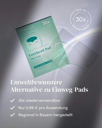 Wiederverwendbares APRICOT Stirn Pad mit Aleo Vera