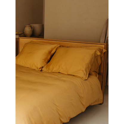 Kissenbezug Öko Bambus - weich, atmungsaktiv & hautfreundlich (Ockergelb)
