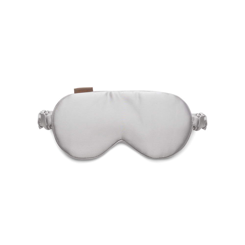 Schlafmaske aus 100% Seide für tiefen Schlaf |  Perlen-Grau