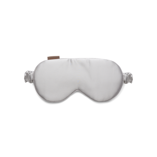 Schlafmaske aus 100% Seide für tiefen Schlaf |  Perlen-Grau