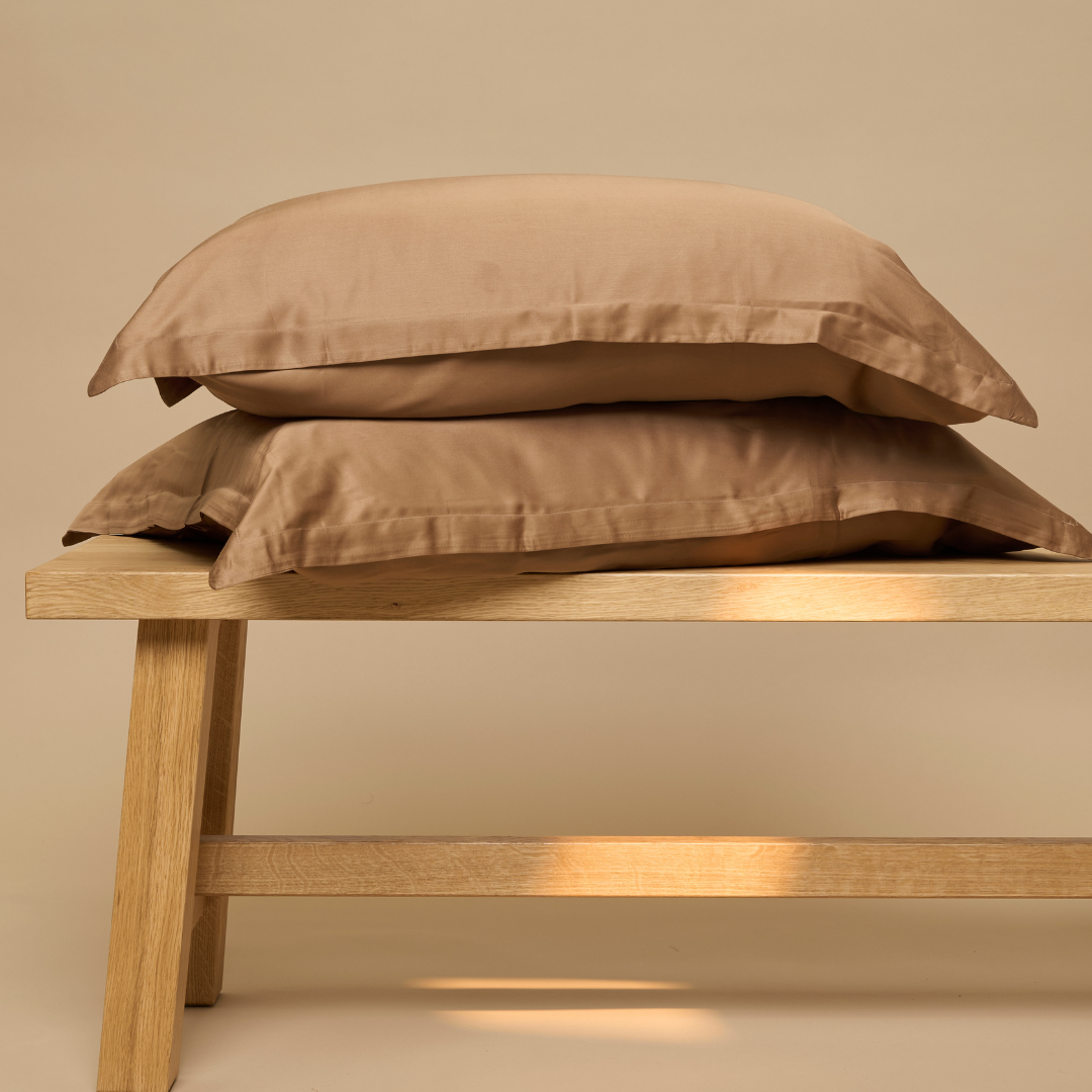 Kissenbezug Öko Bambus - weich, atmungsaktiv & hautfreundlich (Haselnuss)