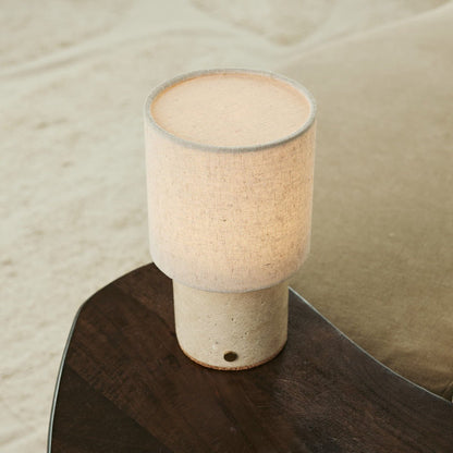 Travertin Lampe mit Dimmfunktion (Onoda Beige)