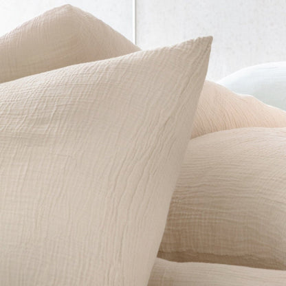 Bettwäsche aus Musselin - sanft, atmungsaktiv & pflegeleicht (Ecru)