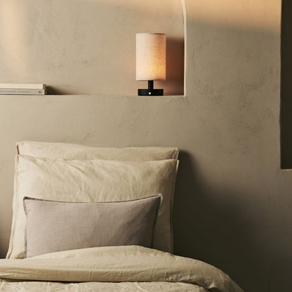 Lampe aus Holz mit Dimmfunktion (schwarz)