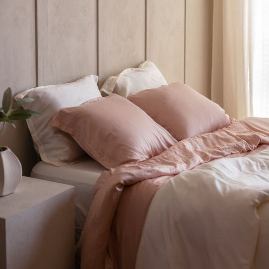 Bettwäsche Eco Bambus - atmungsaktiv, weich & nachhaltig (Abdeckpulver Pfirsich)