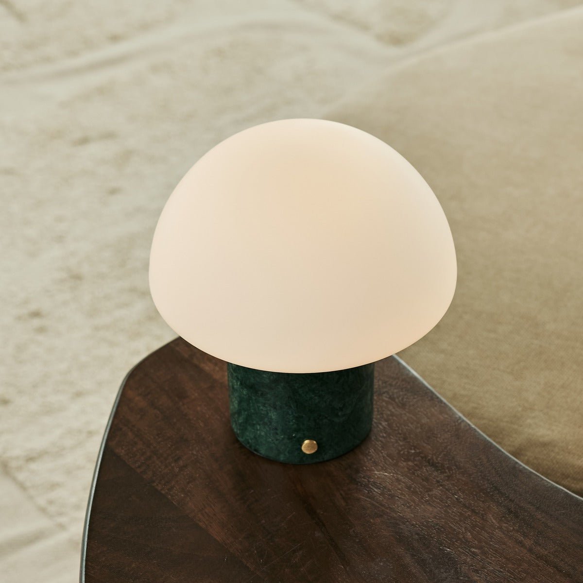 Marmor Lampe - Einzigartige wiederaufladbare Lampe mit 3 Lichtfarben und Dimmfunktion (Maris Green / Verde Alpi)