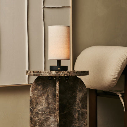 Lampe aus Holz mit Dimmfunktion (schwarz)